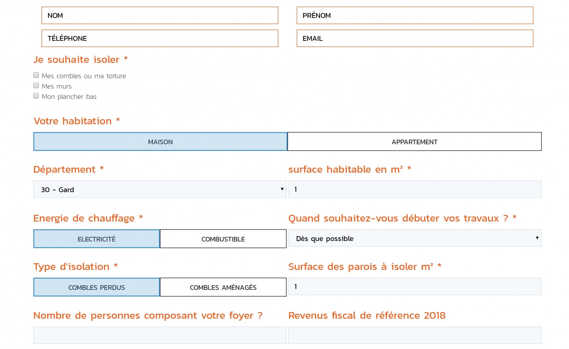 Estimer mes éligibilités isolation à 1€ Nîmes